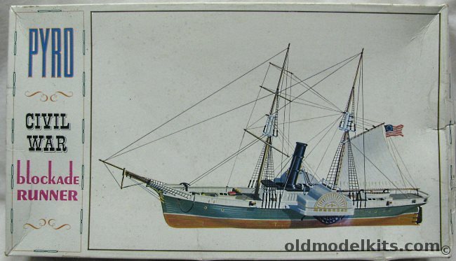 Pyro 1/124 Civil War Blockade Runner (Cutter Lavinia) - (ex-Harriett Lane), B375-400 plastic model kit